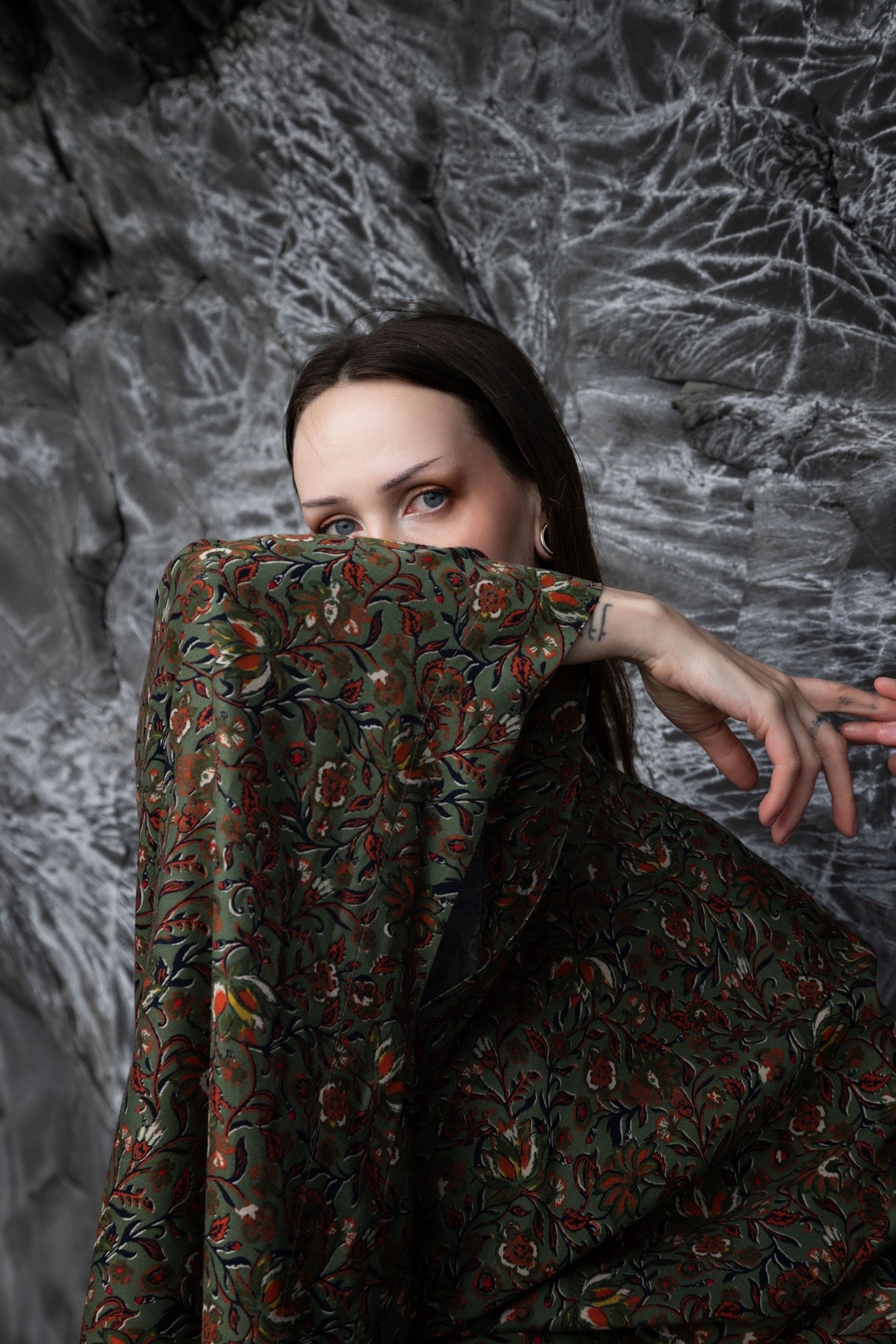 Icelandic waterfall and distant horizon